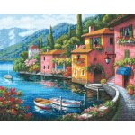Gold Collection Lakeside Village Counted Cross Stitch Kit (image for) Gold Collection Lakeside Village Counted Cross Stitch Kit